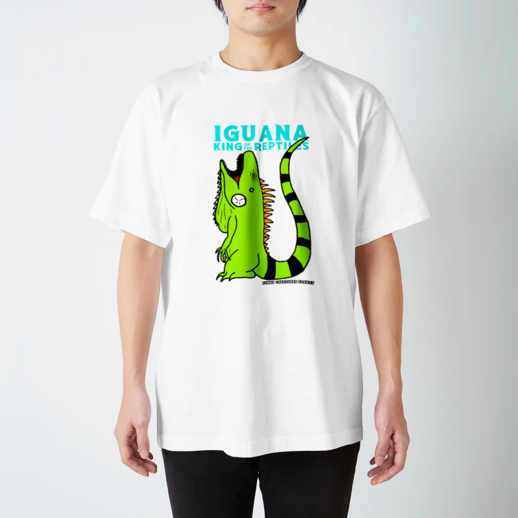 爬虫類カフェ ふぁにくり 嵐山店のIGUANA KOR green スタンダードTシャツ