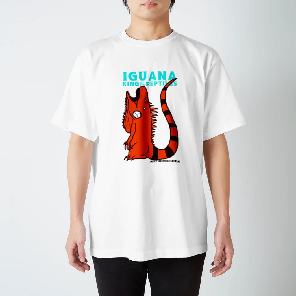 爬虫類カフェ ふぁにくり 嵐山店のIGUANA KOM red スタンダードTシャツ