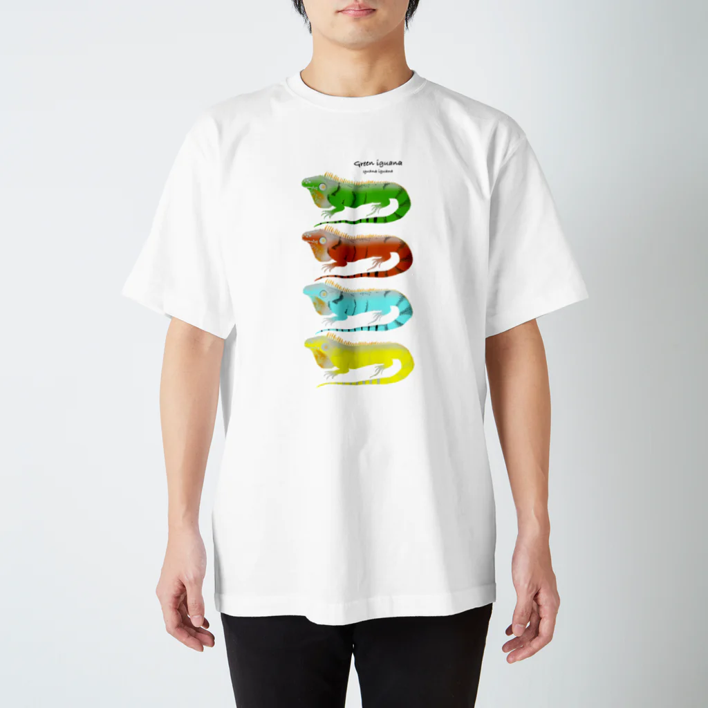 爬虫類カフェ ふぁにくり 京都祇園本店のGREEN IGUANA morph Regular Fit T-Shirt