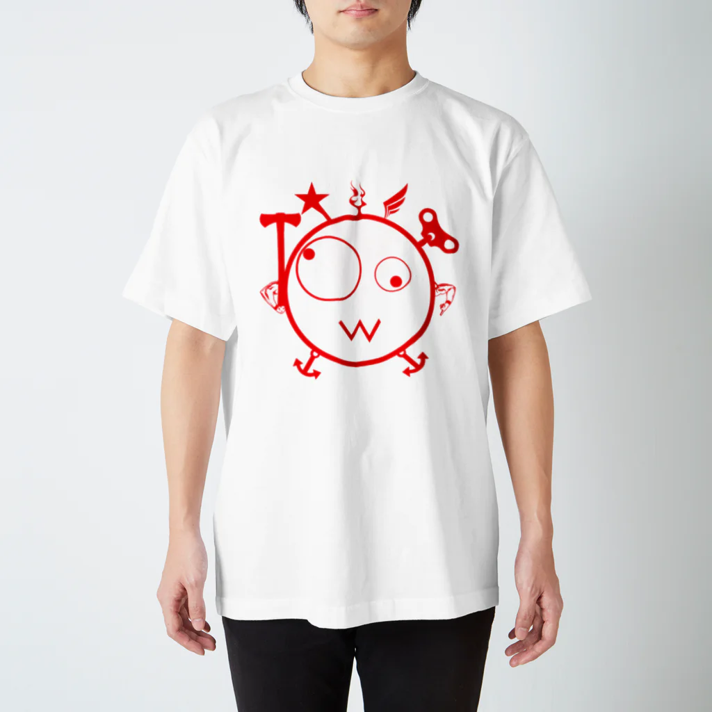 Kpyhnのキェキェ（red） スタンダードTシャツ