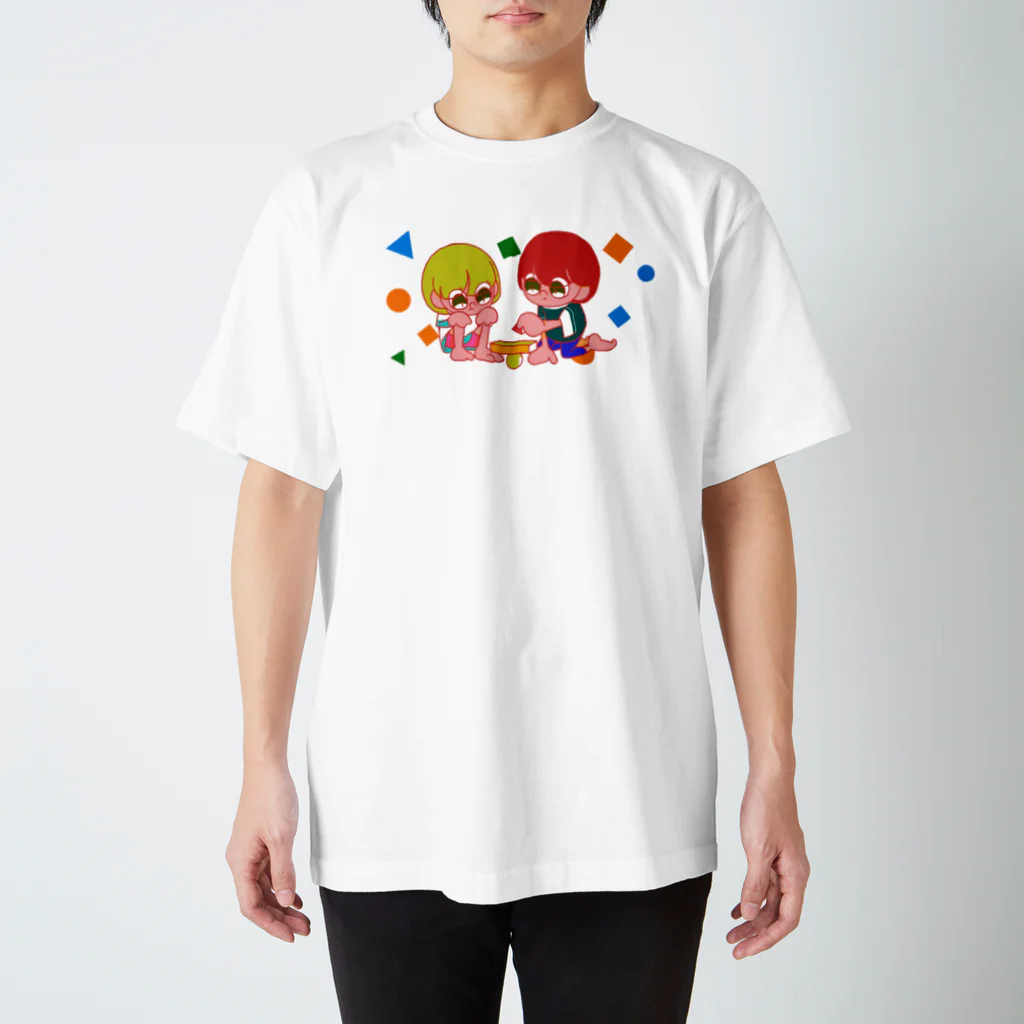 menonokkaのマルメキッズ(積み木) スタンダードTシャツ