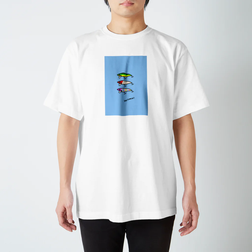 おさかなくんのぼくのルアーボックス　バス　水中カラー スタンダードTシャツ