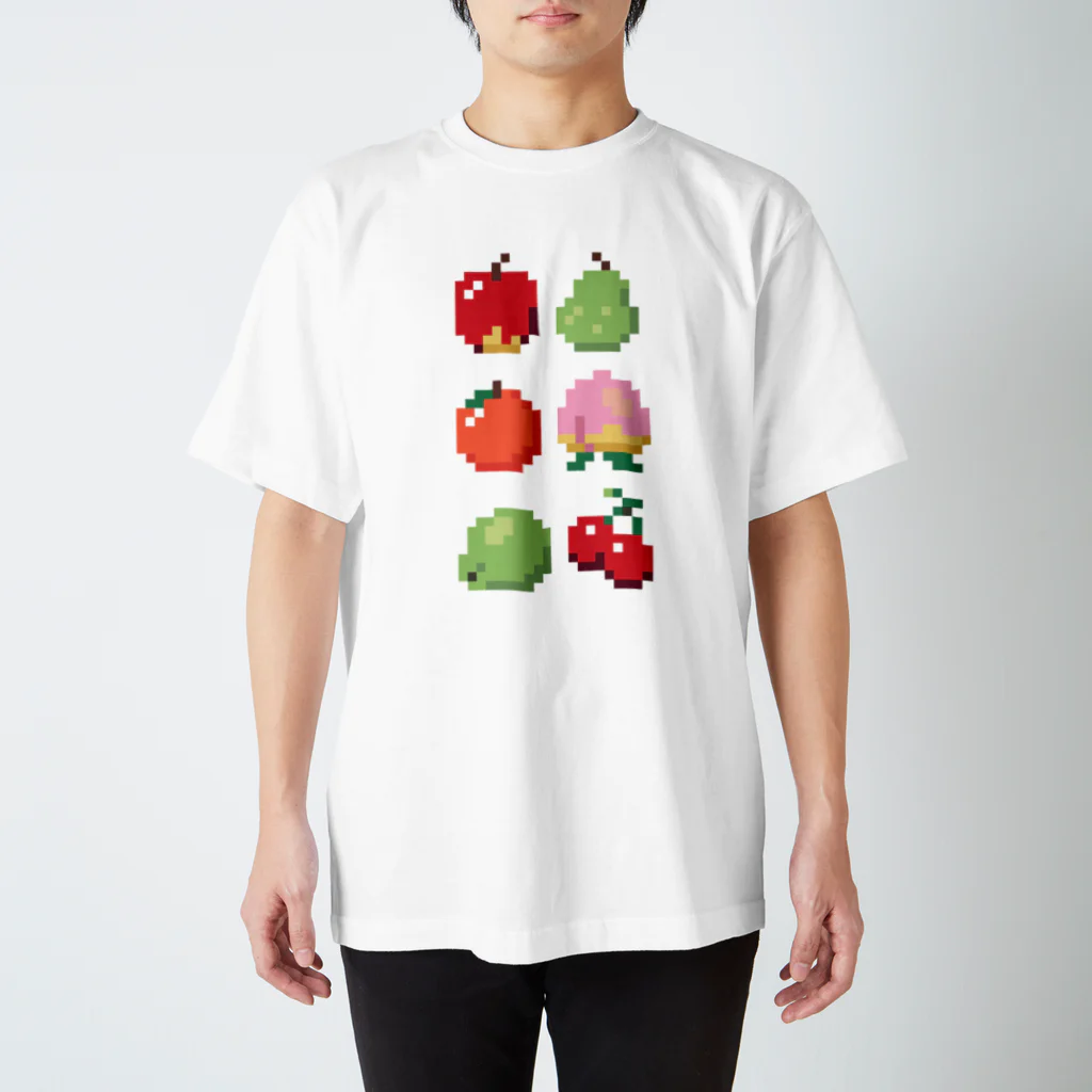 DOT DOT DOT by 宗のりこのドット絵フルーツ タテ スタンダードTシャツ