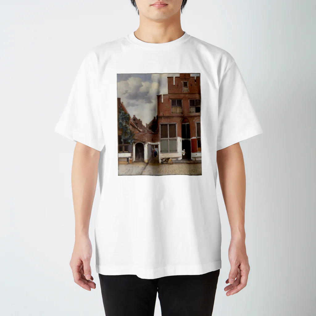 public domainのデルフトの小道 / ヨハネス・フェルメール Regular Fit T-Shirt