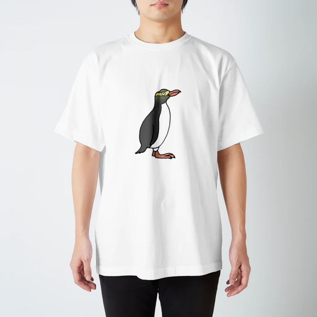 空とぶペンギン舎のキガシラペンギンA スタンダードTシャツ