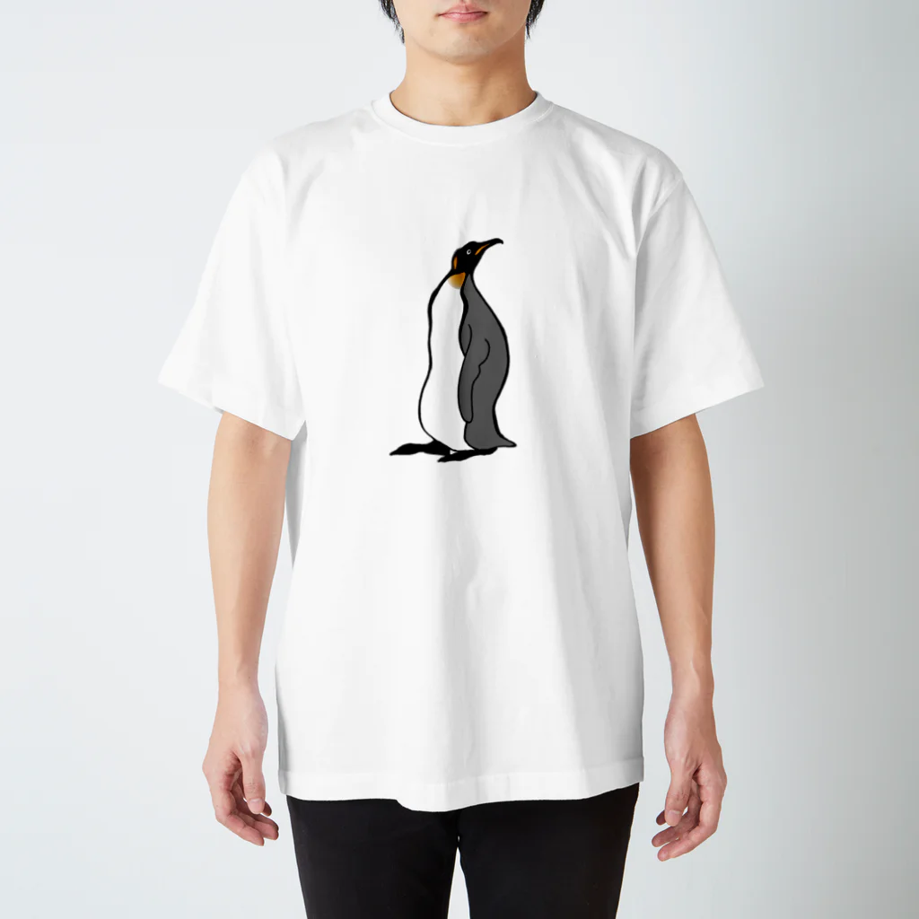 空とぶペンギン舎のキングペンギンA スタンダードTシャツ