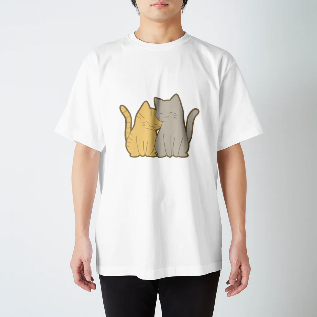 かわいいもののおみせ　いそぎんちゃくの仲良し猫　茶トラ&灰 Regular Fit T-Shirt