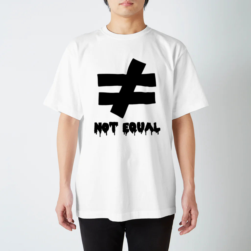 概念公式(≠not equal)の新！てーしゃつ スタンダードTシャツ