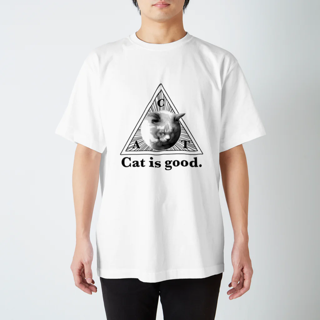 monimalのCat is good. Regular Fit T-Shirt
