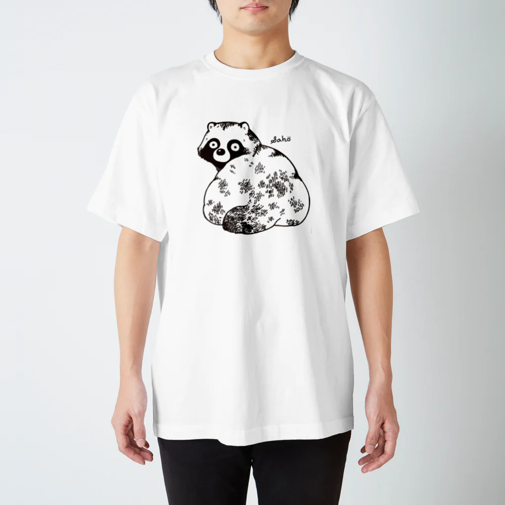 sahokoのふりむきたぬき Regular Fit T-Shirt