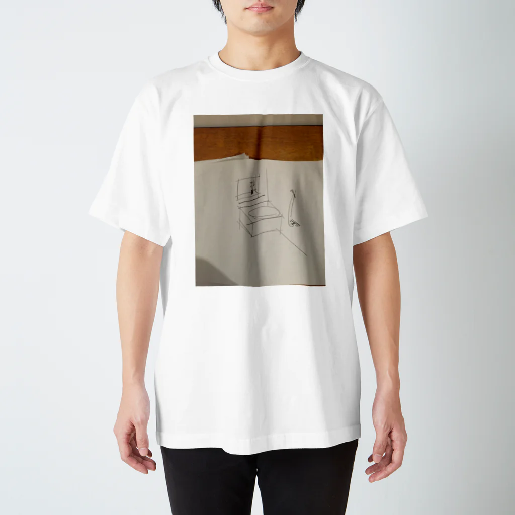 naninaのラフスケッチの風呂 Regular Fit T-Shirt