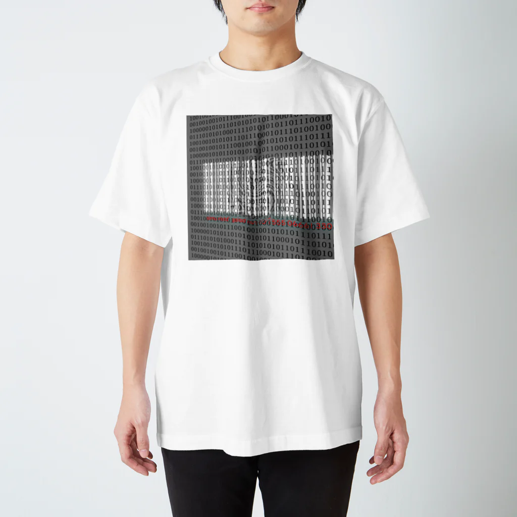 Aimurist のバイナリーバーコード渦 スタンダードTシャツ