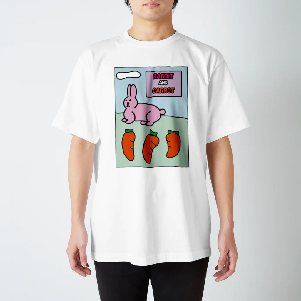 サブカルビジネスセンターの(I love animal)RABBIT AND CARROT Regular Fit T-Shirt