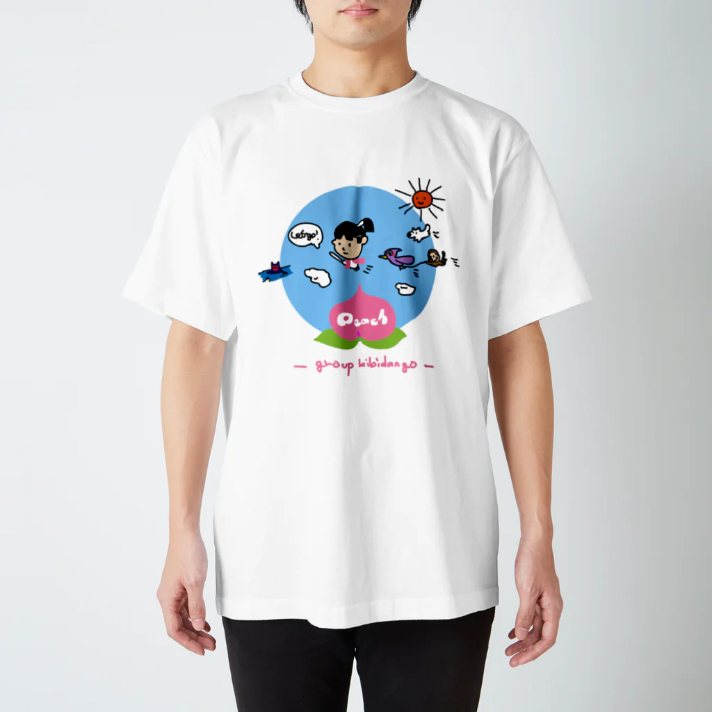 ユニークで目を引くアイデア！Masakey Artのたのぴんふのmomotaro スタンダードTシャツ