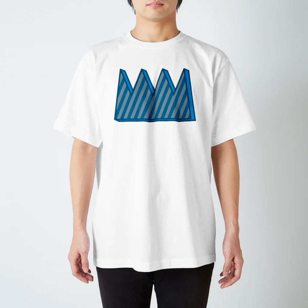 MITSUGI yosukeの山山ブルー Regular Fit T-Shirt