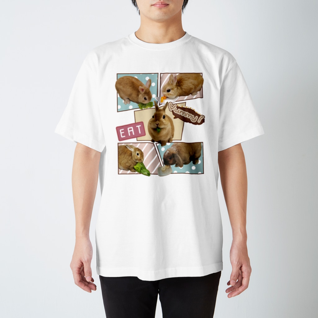 『卯のえほん』   〜えほんカフェ「うさぎの絵本」のオンラインショップ〜のたべてるひとたち Regular Fit T-Shirt