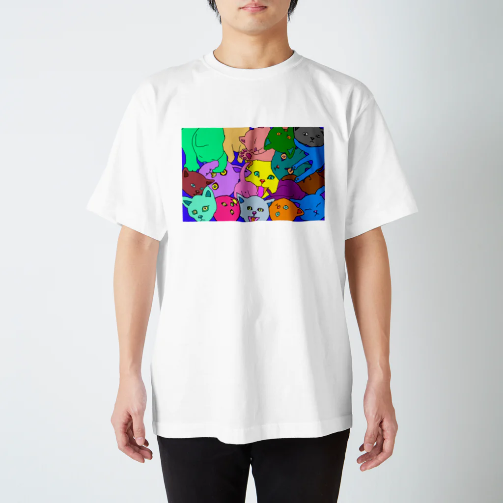 Fumio MatsubayashiのFULL OF CATS スタンダードTシャツ