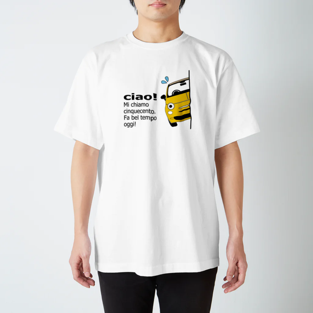 ニキトウホンポのひょっこりちんFR　ミモザ-C スタンダードTシャツ