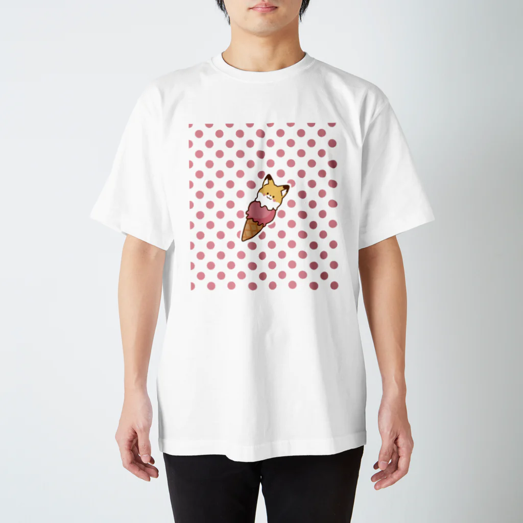 Haruna shopのきつね ♡ アイス ver スタンダードTシャツ