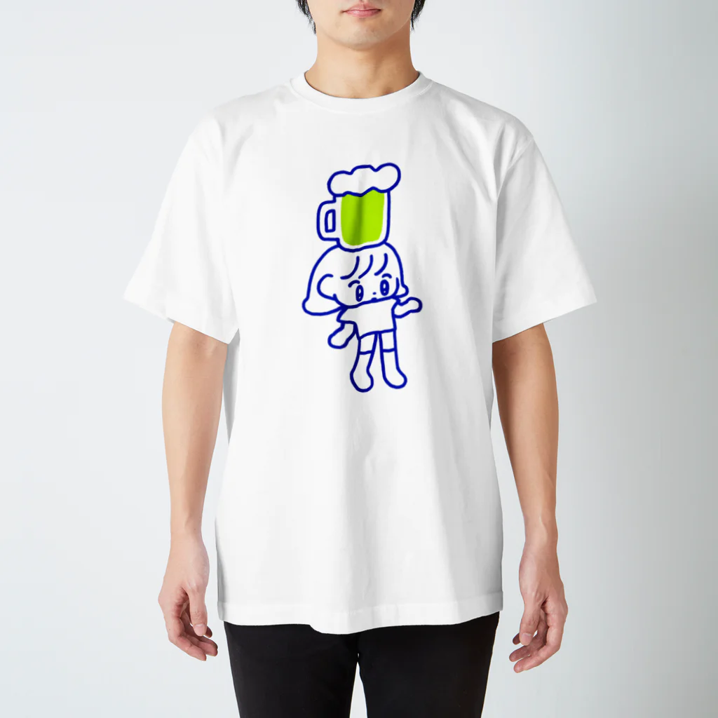 モニョチタポミチの頭のせビール スタンダードTシャツ