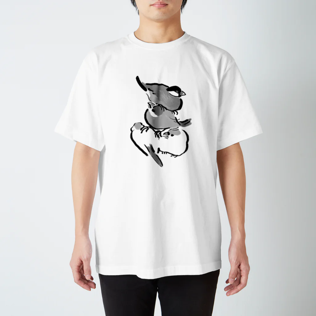 TONPESO SHOPの重なり文鳥 Regular Fit T-Shirt
