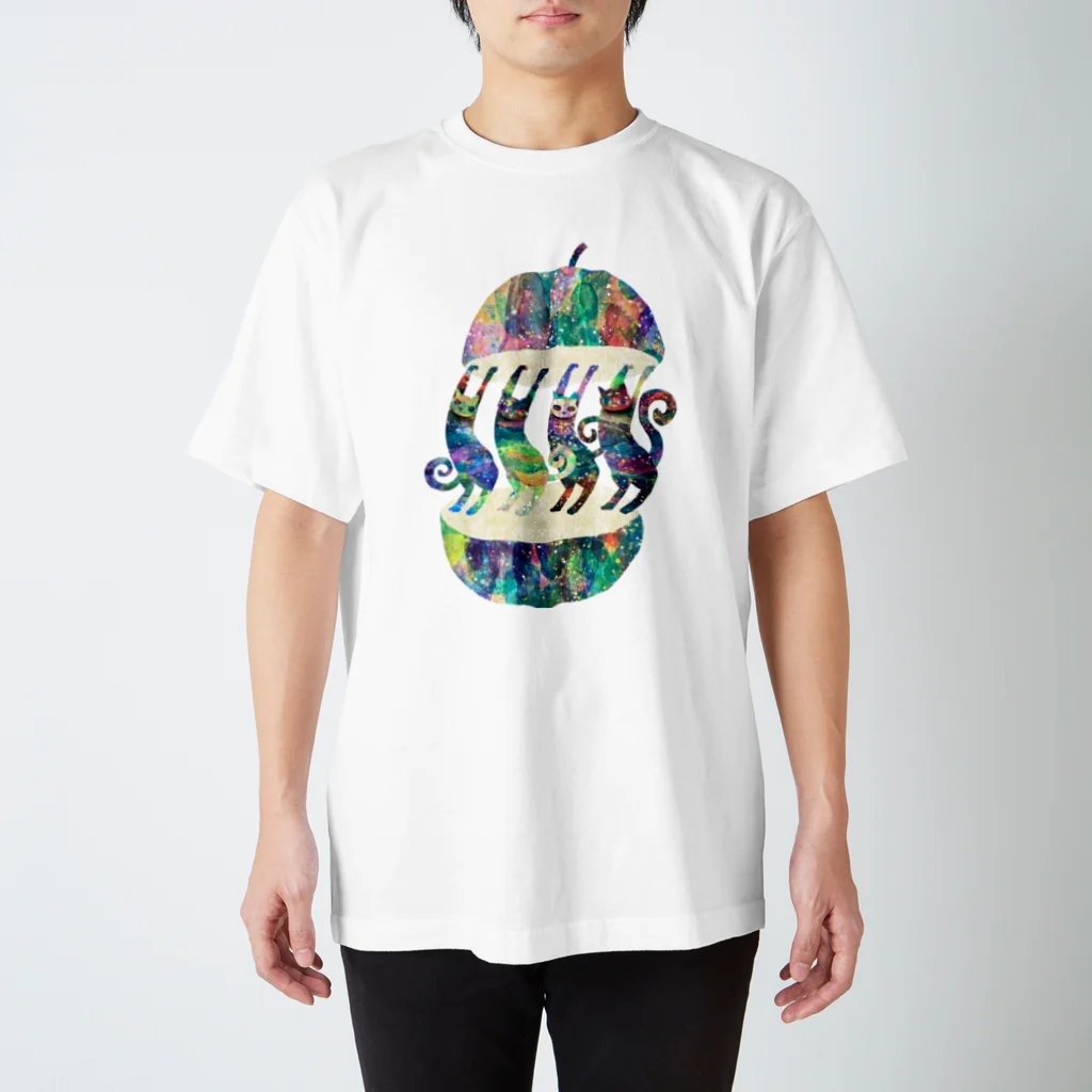 majiodesignの虹色猫たち Regular Fit T-Shirt