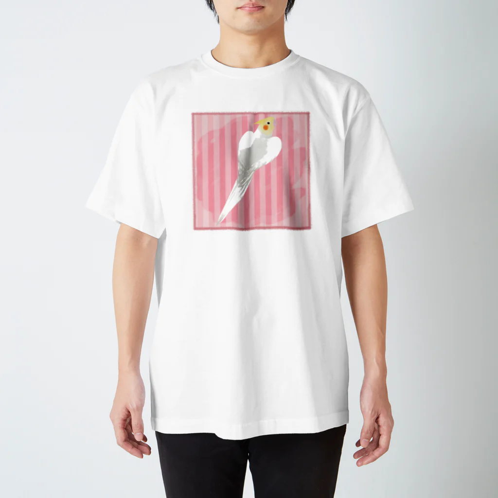 まめるりはことりのオカメインコ　ハートルチノーオカメインコ【まめるりはことり】 Regular Fit T-Shirt