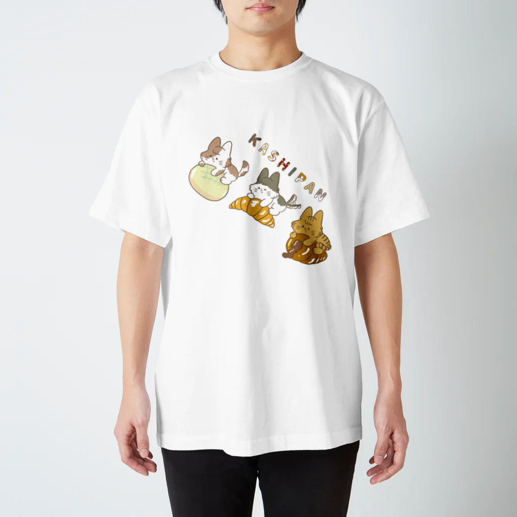 Noruneko-Yaのねこねこ菓子パンTシャツ スタンダードTシャツ