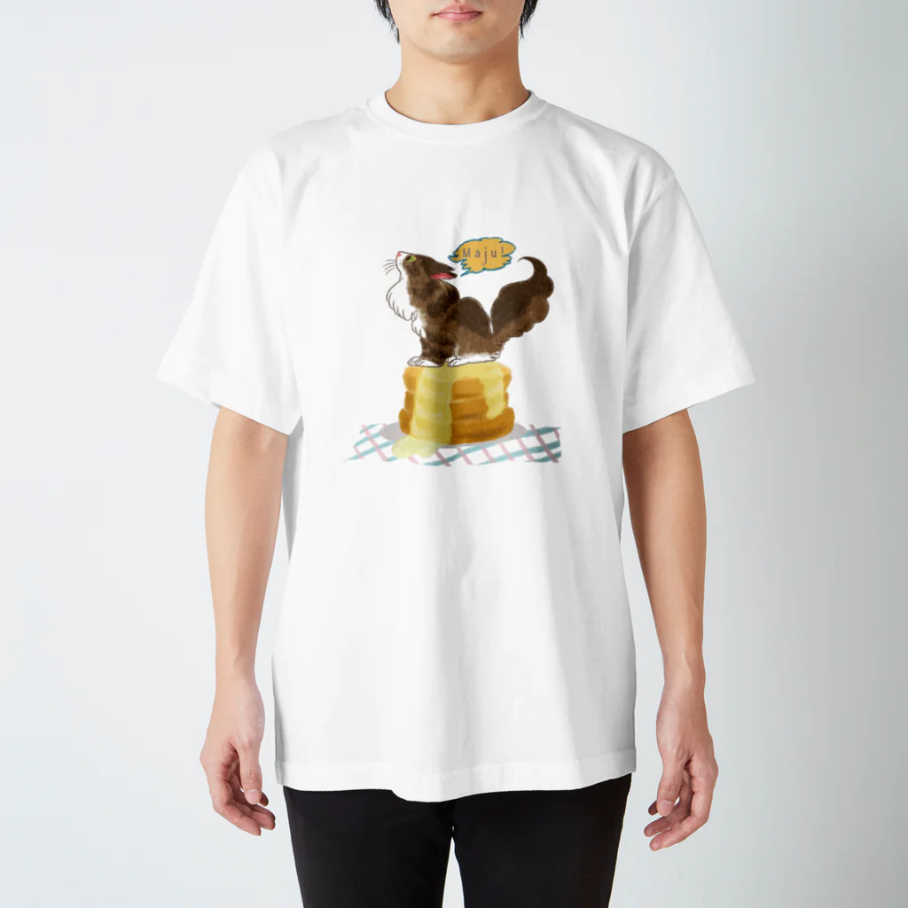 Noruneko-Yaののる猫パンケーキ Regular Fit T-Shirt