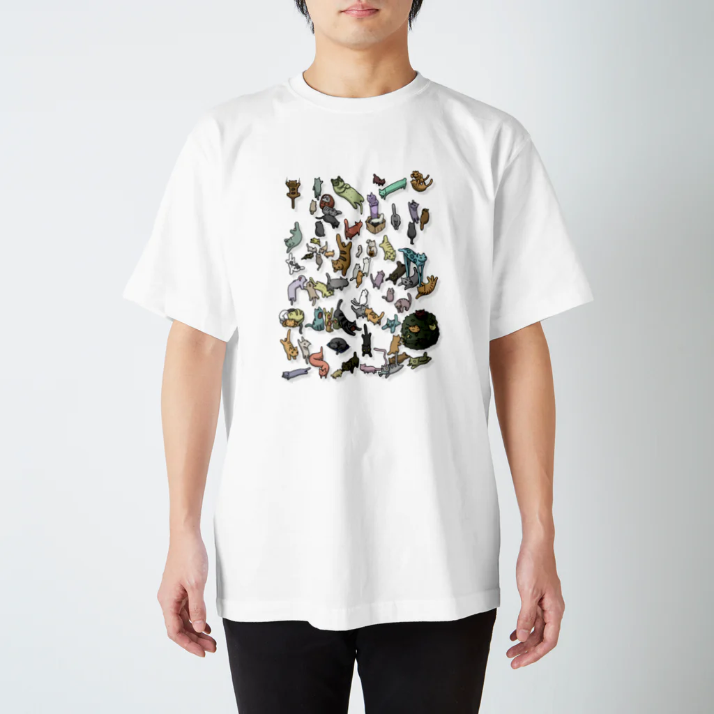 gozz/ゴズ🐃💨のねこだらけT スタンダードTシャツ