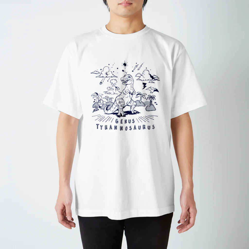 澄ノしおの（薄色用）1色ティラノサウルス スタンダードTシャツ