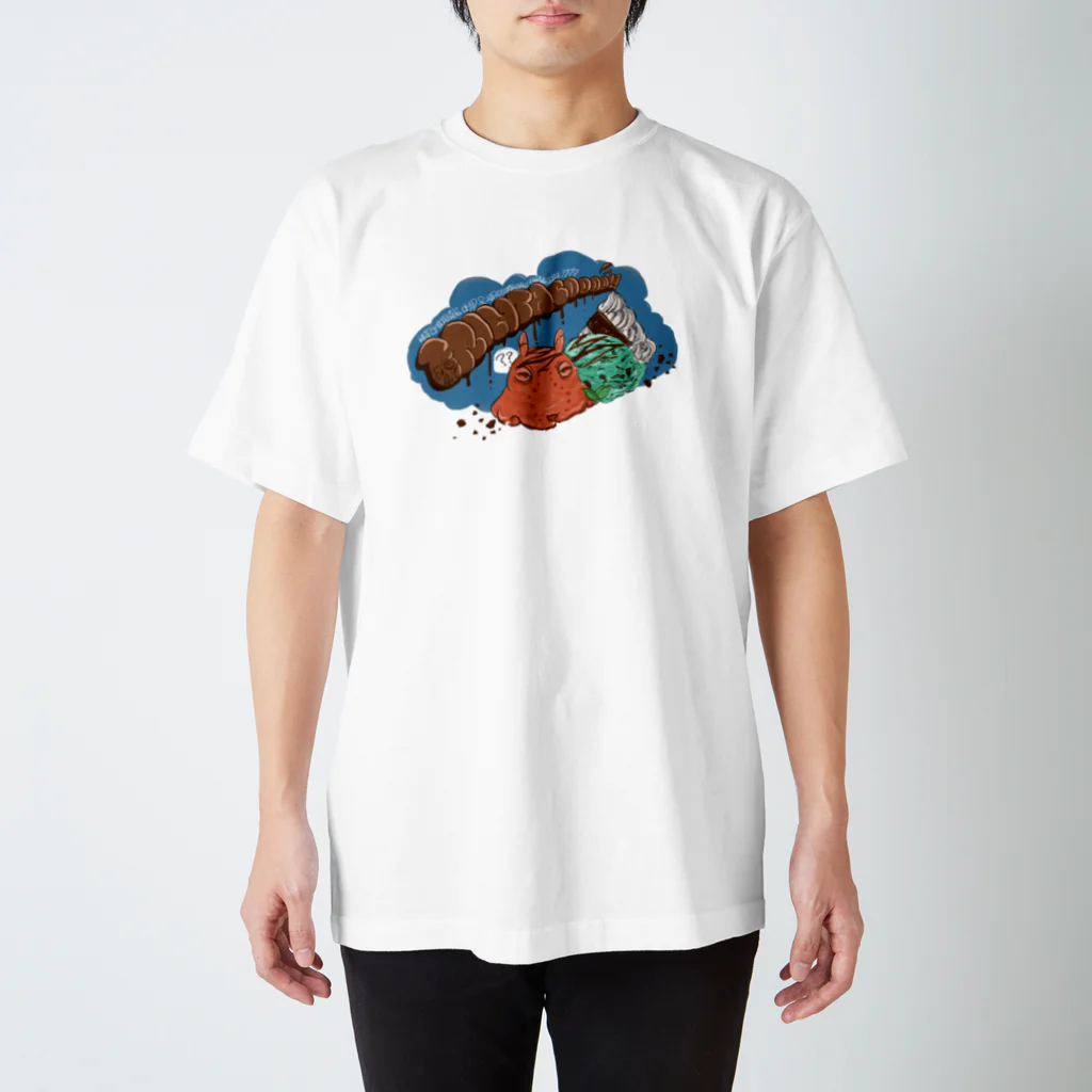 まいてぃーグッズのメンダコ×チョコミント スタンダードTシャツ