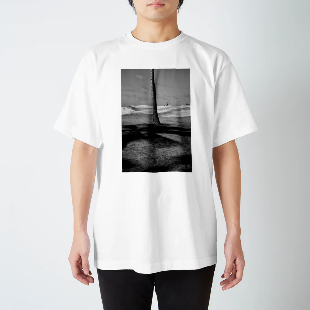 808styleのKailua Three Palm Tree 【WHITE＆BLACK】 スタンダードTシャツ