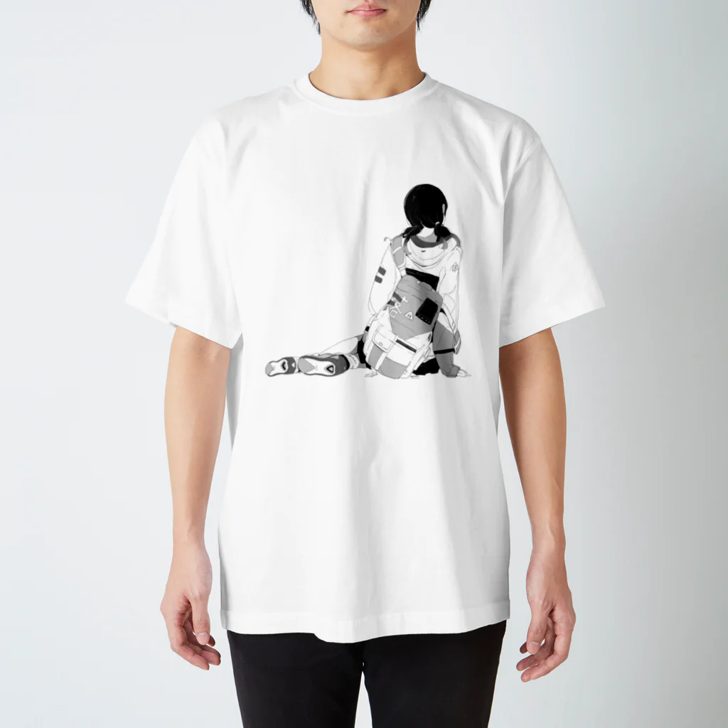 ダイスケリチャードの牛すじそば(白黒版) 티셔츠