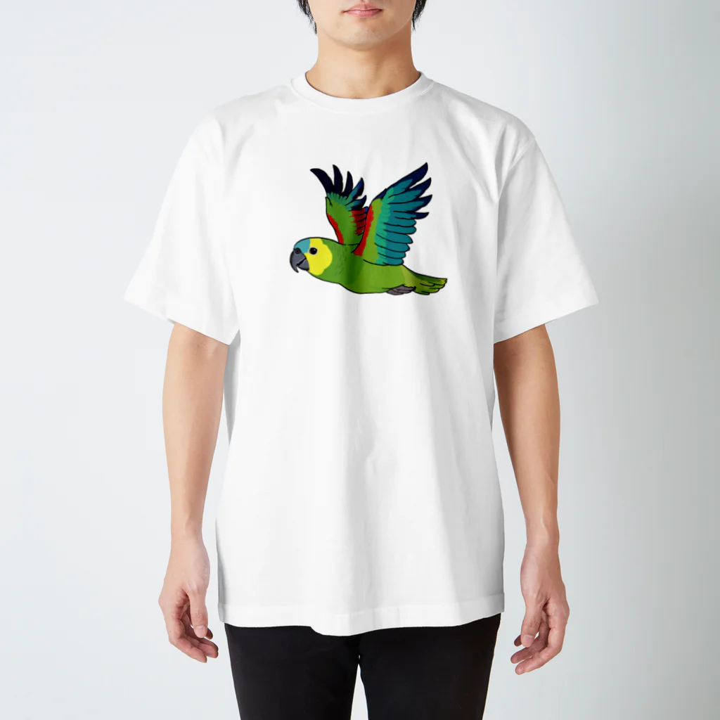 TORINOSUのアオボウシインコ スタンダードTシャツ