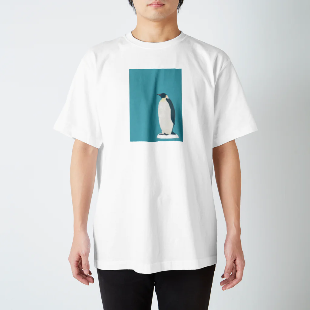 Hagino Taeko Goodsの物想うペンギンTシャツ スタンダードTシャツ