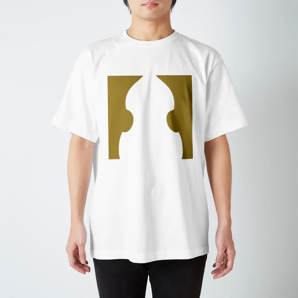 Music itemsのコントラバス(金) Regular Fit T-Shirt