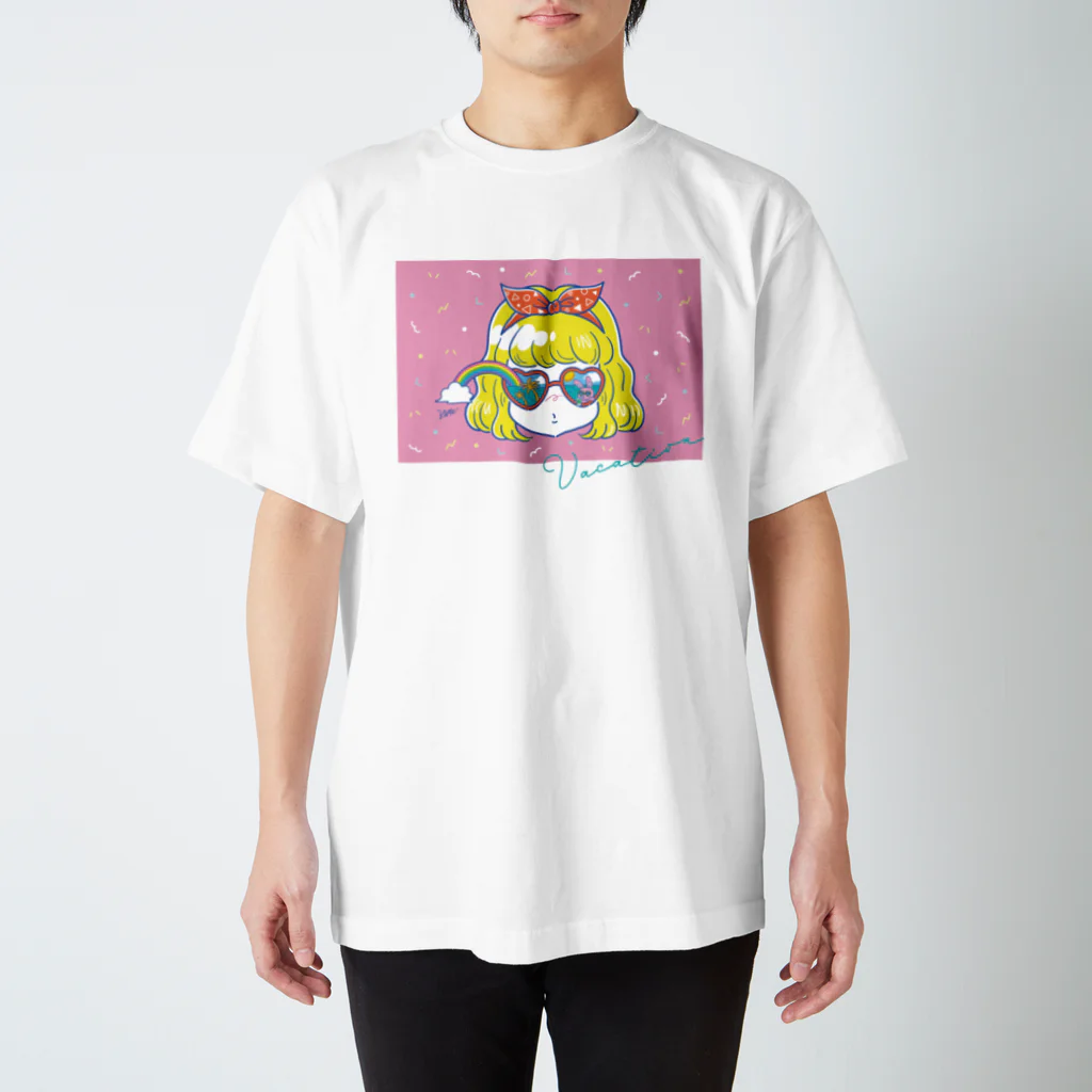 YUMEのVacation(文字色あり) Regular Fit T-Shirt