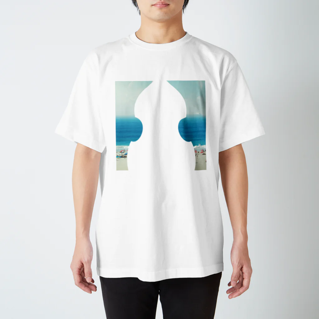 Music itemsの海&コントラバス スタンダードTシャツ