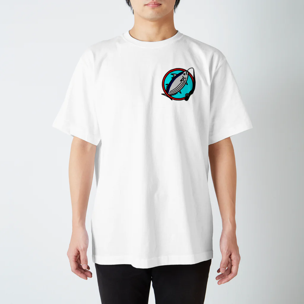 蛇口〆太のお店の無い家紋-カツオ- Regular Fit T-Shirt