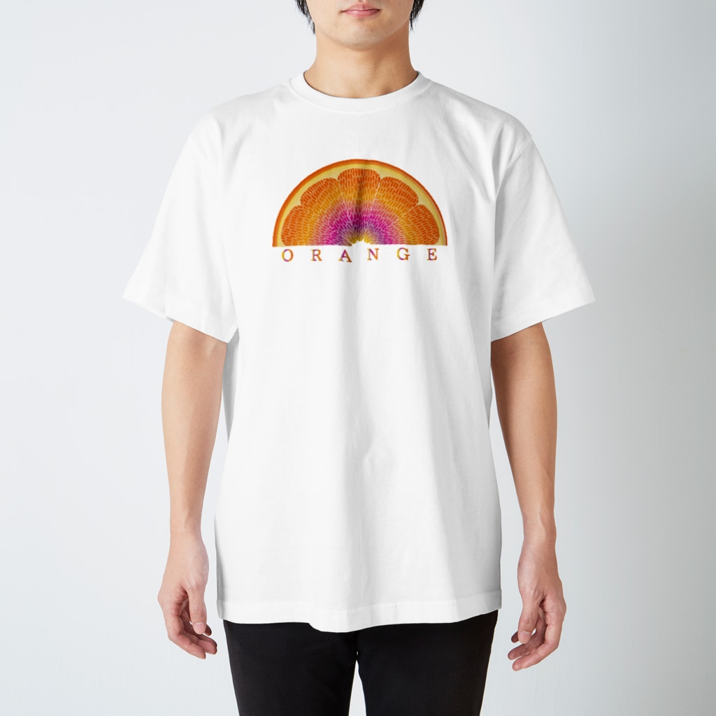 琥珀色に咲く花のORANGE Regular Fit T-Shirt