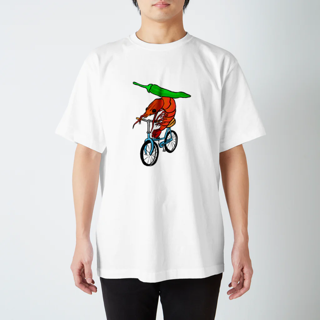 ちびシャトルの海老サイクリング青唐辛子添え Regular Fit T-Shirt