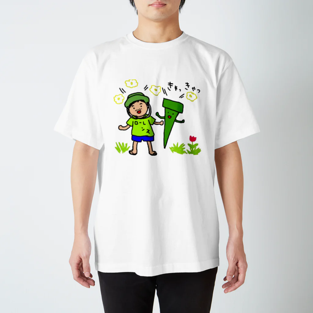 ちょんまげハリウッドの釘くんとおぢさん スタンダードTシャツ