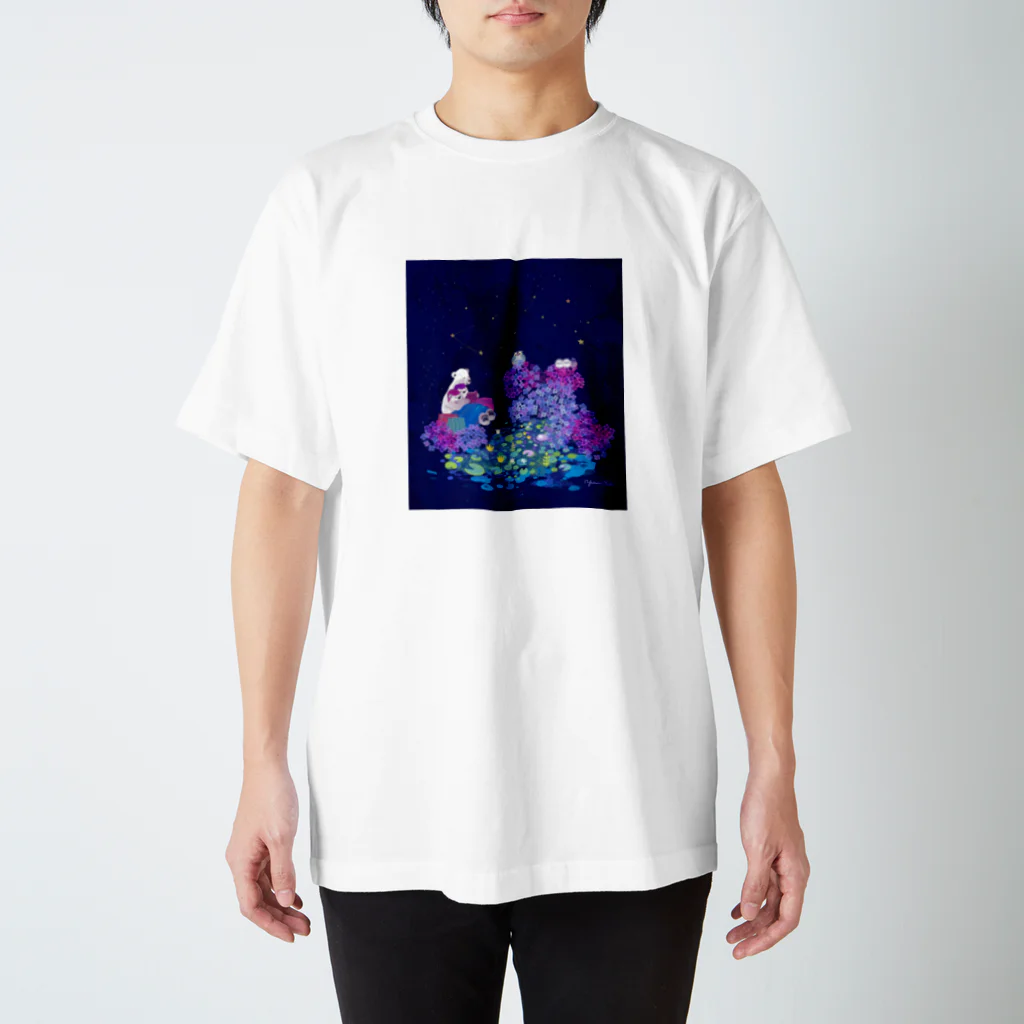 イラストレーター おおでゆかこの紫陽花の湖畔 Regular Fit T-Shirt