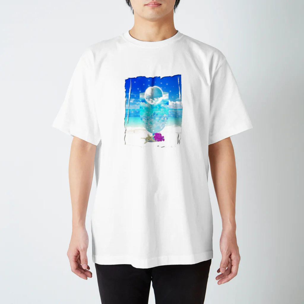 Yokokkoの店の海と空色のcream soda🍹（背景あり） Regular Fit T-Shirt