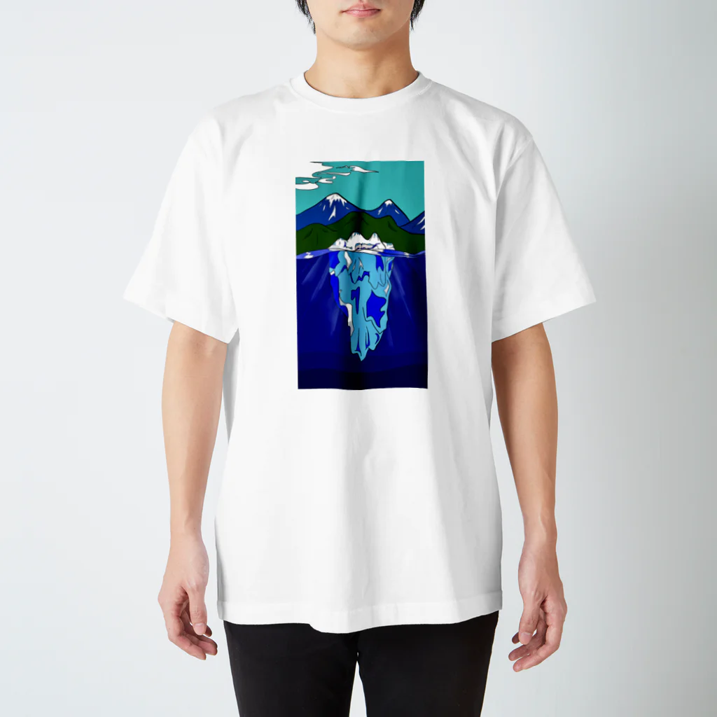 tashiの氷山と山 スタンダードTシャツ