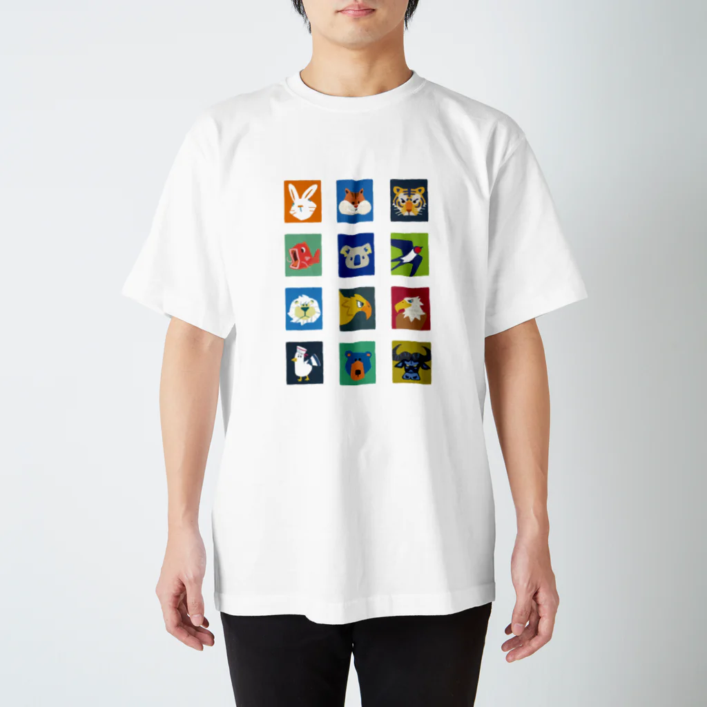 いしいたつや/似顔絵やさんの12アニマル スタンダードTシャツ