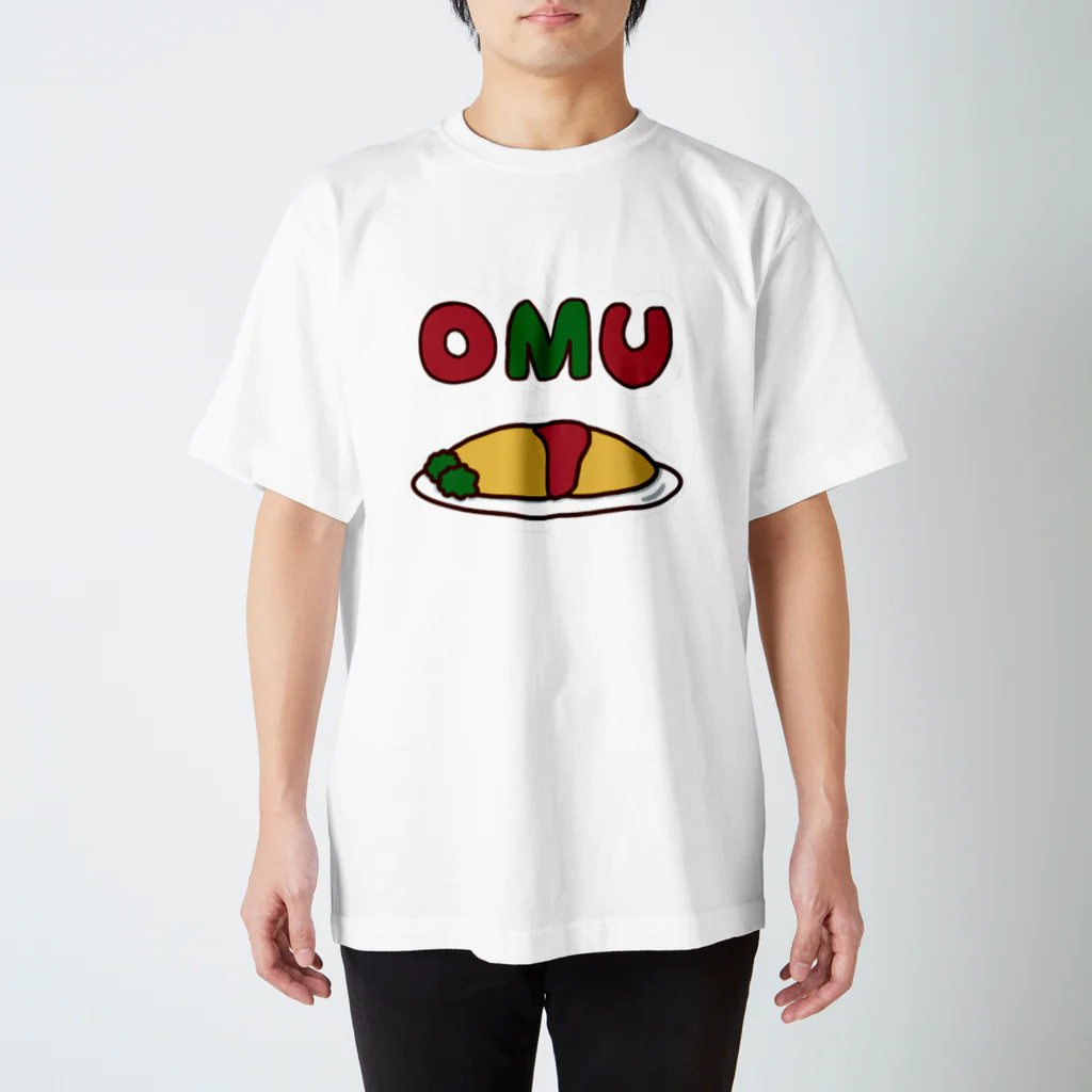 旻天堂(旧 ゆうれい星)のOMU OMU (余白有りVer.) スタンダードTシャツ