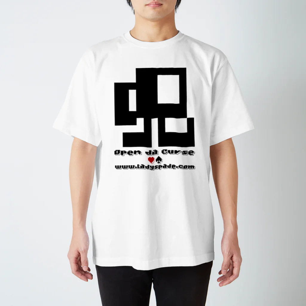 スペィドのおみせsuzuri支店のOpen da Curse (whitebody) スタンダードTシャツ