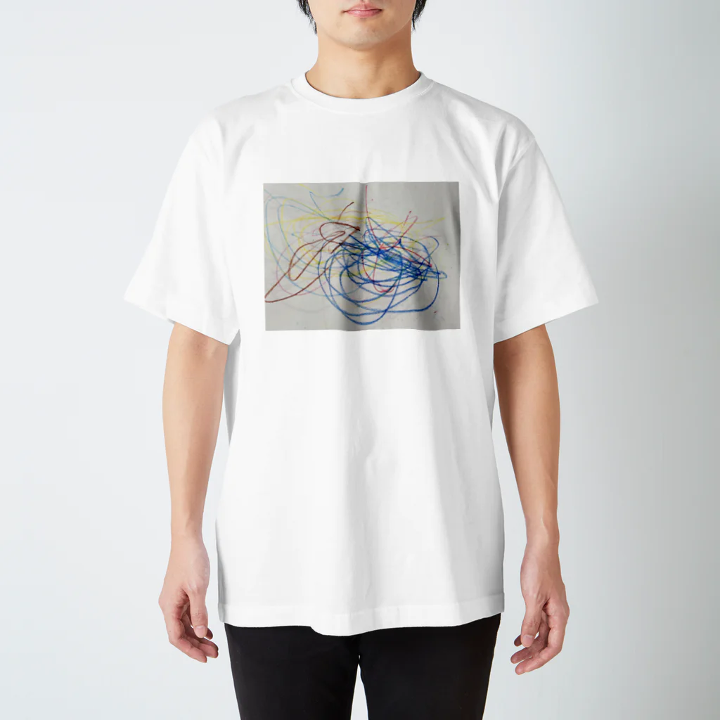 イヤイヤ期と闘うママの2歳児の絵 スタンダードTシャツ